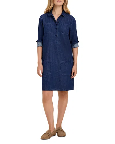 Nic + Zoe Nic+zoe Mae Denim Shift Dress In Blue