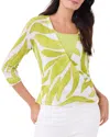 Nic + Zoe Nic+zoe Meadow Mix 4-way Linen-blend Cardigan