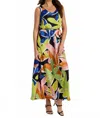 Nic + Zoe Mega Blooms Bianca Dress In Green Multi In Multi