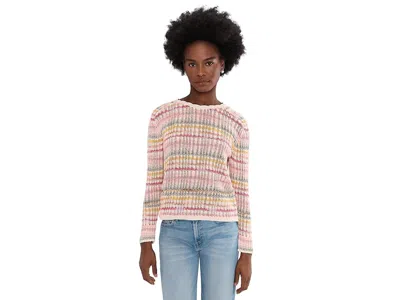 Nic + Zoe Melange Mix Sweater In Pink