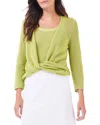 Nic + Zoe Open Stitch 4-way Cotton Blend Cardigan