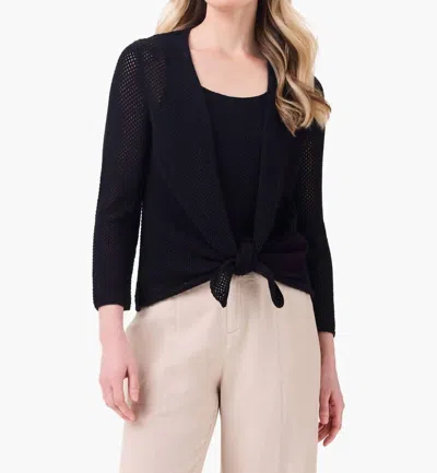 Nic + Zoe Mesh 4way Cardigan In Black Onyx