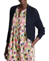 Nic + Zoe Nic+zoe Open Stitch Cocoon Cardigan In Dark Indigo