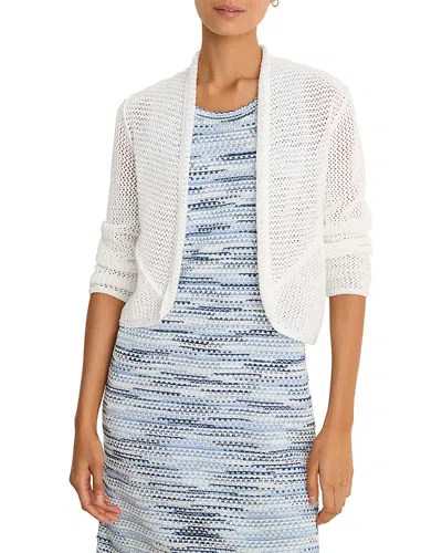 Nic + Zoe Nic+zoe Mesh Cocoon Cardigan Sweater In White