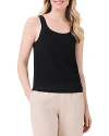 Nic + Zoe Openwork Sweater Tank In Black Onyx