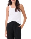 Nic + Zoe Openwork Sweater Tank In Paper White
