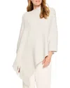 Nic + Zoe Nic+zoe Go To Metallic Fringe Trim Poncho In Grey