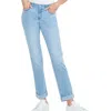 Nic + Zoe Cuffed High Waist Straight Leg Girlfriend Jeans In Blue