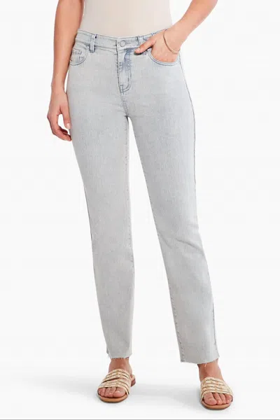 Nic + Zoe Mid Rise Straight Ankle Jean In Salt In Blue