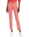 Nic + Zoe Nic+zoe Mid Rise Straight Ankle Jeans In Tandoori In Pink