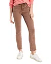 Nic + Zoe Nic+zoe Mid Rise Straight Ankle Jeans In Tandoori In Coffee Bean