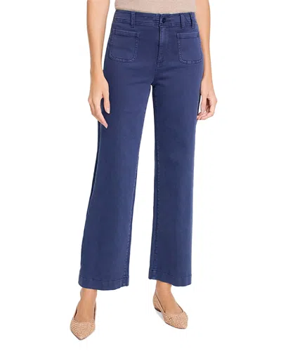 Nic + Zoe Nic+zoe Mid Rise Wide Leg Pocket Jean In Washed Indigo