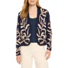 Nic + Zoe Nic+zoe Midnight Fern Tufted Knit Jacket In Multi