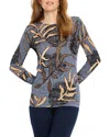 Nic + Zoe Midnight Fern Sweater In Multi