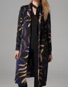 Nic + Zoe Midnight Fern Trench Jacket In Indigo Multi In Blue