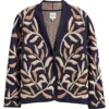 Nic + Zoe Nic+zoe Midnight Fern Tufted Cardigan In Indigo Multi