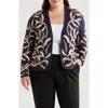 Nic + Zoe Nic+zoe Midnight Fern Tufted Cardigan In Multi