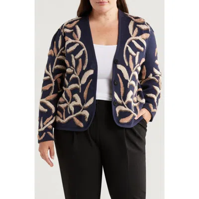 NIC + ZOE NIC+ZOE MIDNIGHT FERN TUFTED CARDIGAN