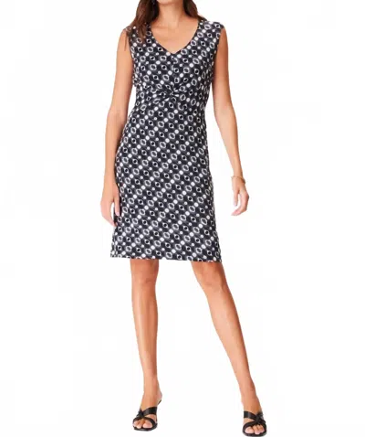Nic + Zoe Midnight Shibori Dress In Black Multi In Blue