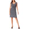 Nic + Zoe Midnight Shibori Sleeveless Dress In Black Multi