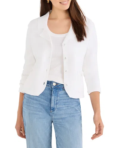 Nic + Zoe Nic+zoe Milano Knit Jacket In White