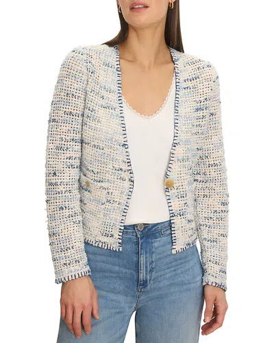 Nic + Zoe Nic+zoe Misty Dawn Knit Jacket In Blue