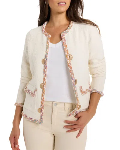 NIC + ZOE NIC + ZOE MIX TRIM KNIT JACKET