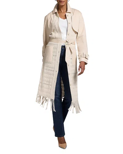 NIC + ZOE NIC+ZOE MIXED MEDIA FRINGE KNIT JACKET