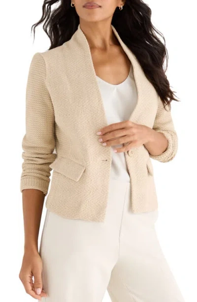 Nic + Zoe Nic+zoe Mixed Media Jacket In Neutral