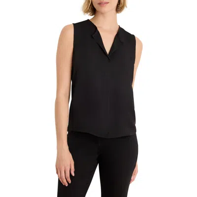 Nic + Zoe Nic+zoe Mixed Media Layering Top In Black