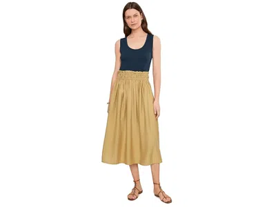 Nic + Zoe Nic+zoe Mixed Media Mandy Dress In Brown