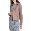 Nic + Zoe Nic+zoe Mixed Media Moto Jacket In Gold