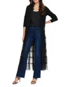 Nic + Zoe Nic+zoe Mixed Media Party Jacket In Black Onyx