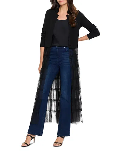 Nic + Zoe Nic+zoe Mixed Media Party Jacket In Black Onyx