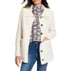 Nic + Zoe Nic+zoe Mixed Media Quilted Puffer Jacket In Classic Cream