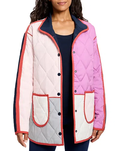 Nic + Zoe Nic & Zoe Mixed Up Reversible Coat In Pink Multi