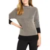 Nic + Zoe Nic+zoe Mock Neck Pixel Knit Sweater In Multi