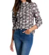 Nic + Zoe Mock Neck Top Sweater In Grey Multi In Grey