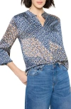 Nic + Zoe Nic+zoe Monogram Mix Button-up Top In Multi