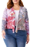 NIC + ZOE MOSAIC FLORAL CONVERTIBLE CARDIGAN