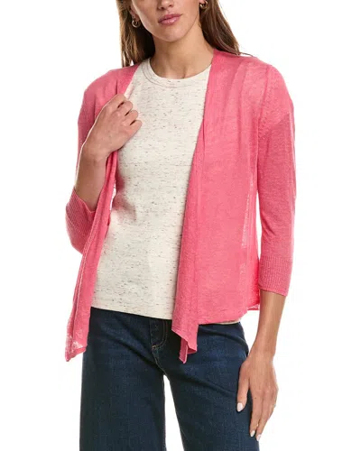 Nic + Zoe Nic & Zoe 4-way Linen-blend Cardigan In Pink