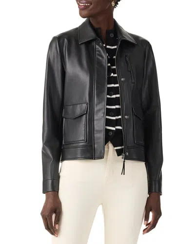 Nic + Zoe Nic & Zoe Faux Leather Downtown Jacket In Black