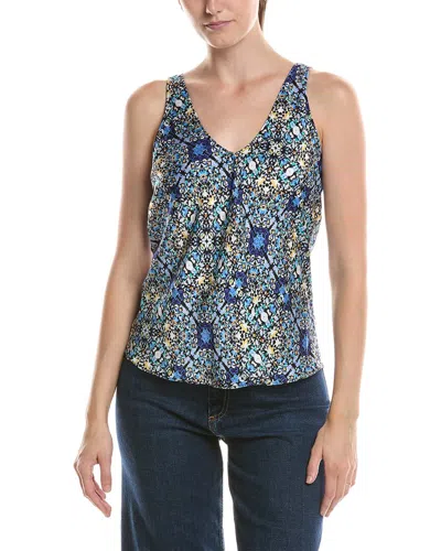 Nic + Zoe Nic & Zoe Filagree Tile Tank In Blue