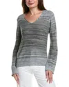 Nic + Zoe Nic & Zoe Hazy Shades Linen-blend Sweater In Gray