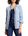 Nic + Zoe Nic+zoe Indigo Fringe Accent Knit Jacket