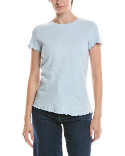 Nic + Zoe Nic & Zoe Lace Knit T Shirt In Blue