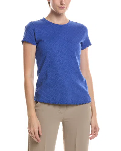 Nic + Zoe Nic & Zoe Lace Knit T Shirt In Blue