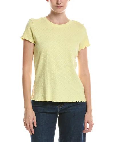 Nic + Zoe Nic & Zoe Lace Knit T Shirt In Yellow