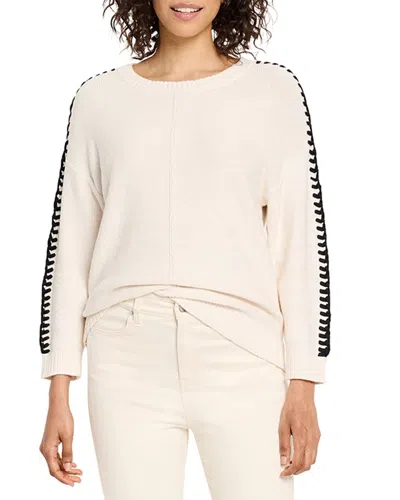 Nic + Zoe Nic & Zoe Laced Up Sweater In White