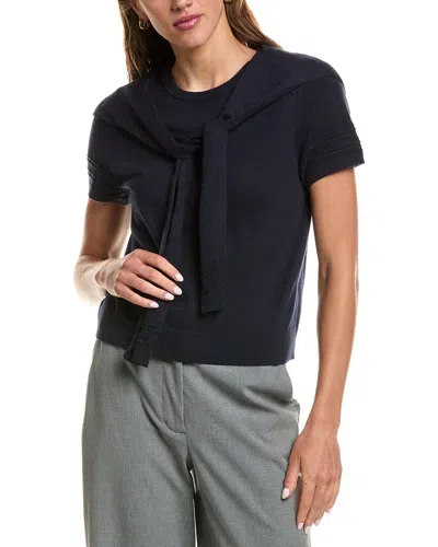 Nic + Zoe Nic & Zoe Piazza Over The Shoulder Sweater In Black